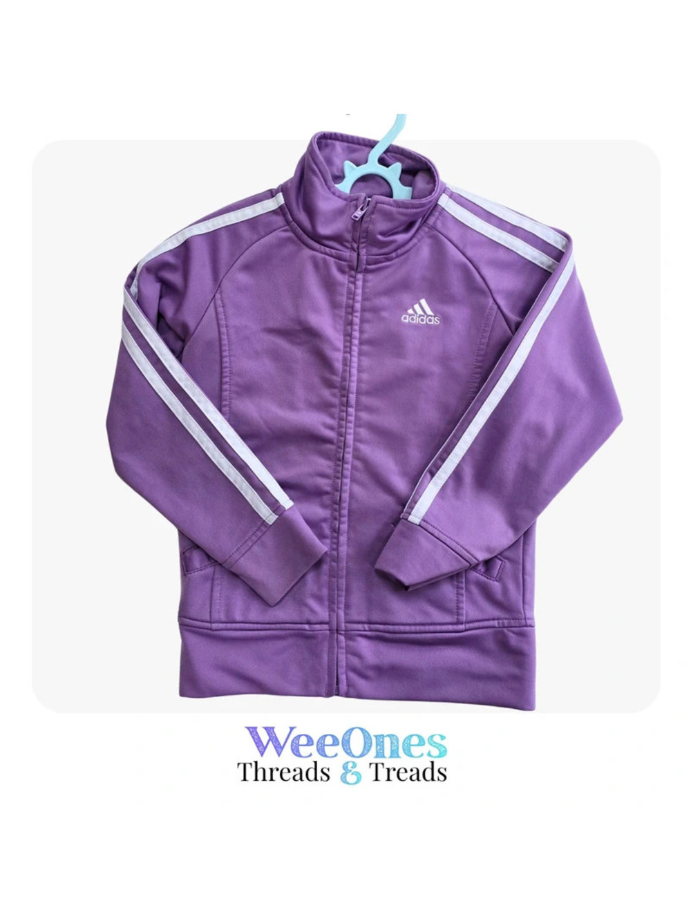 Adidas Girls Purple Track Jacket – Size 4T